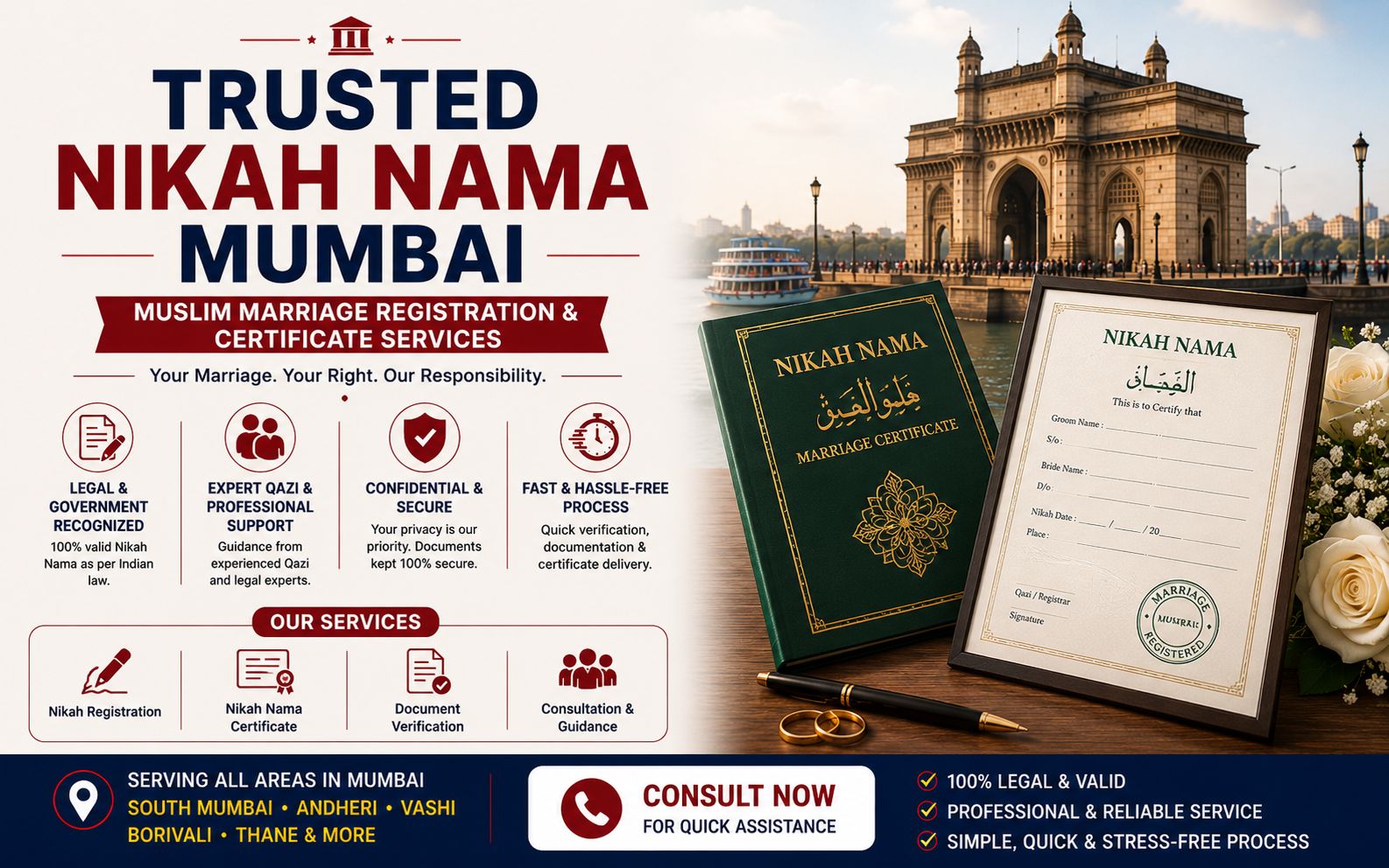 Nikah Nama Muslim Marriage Certificate Mumbai