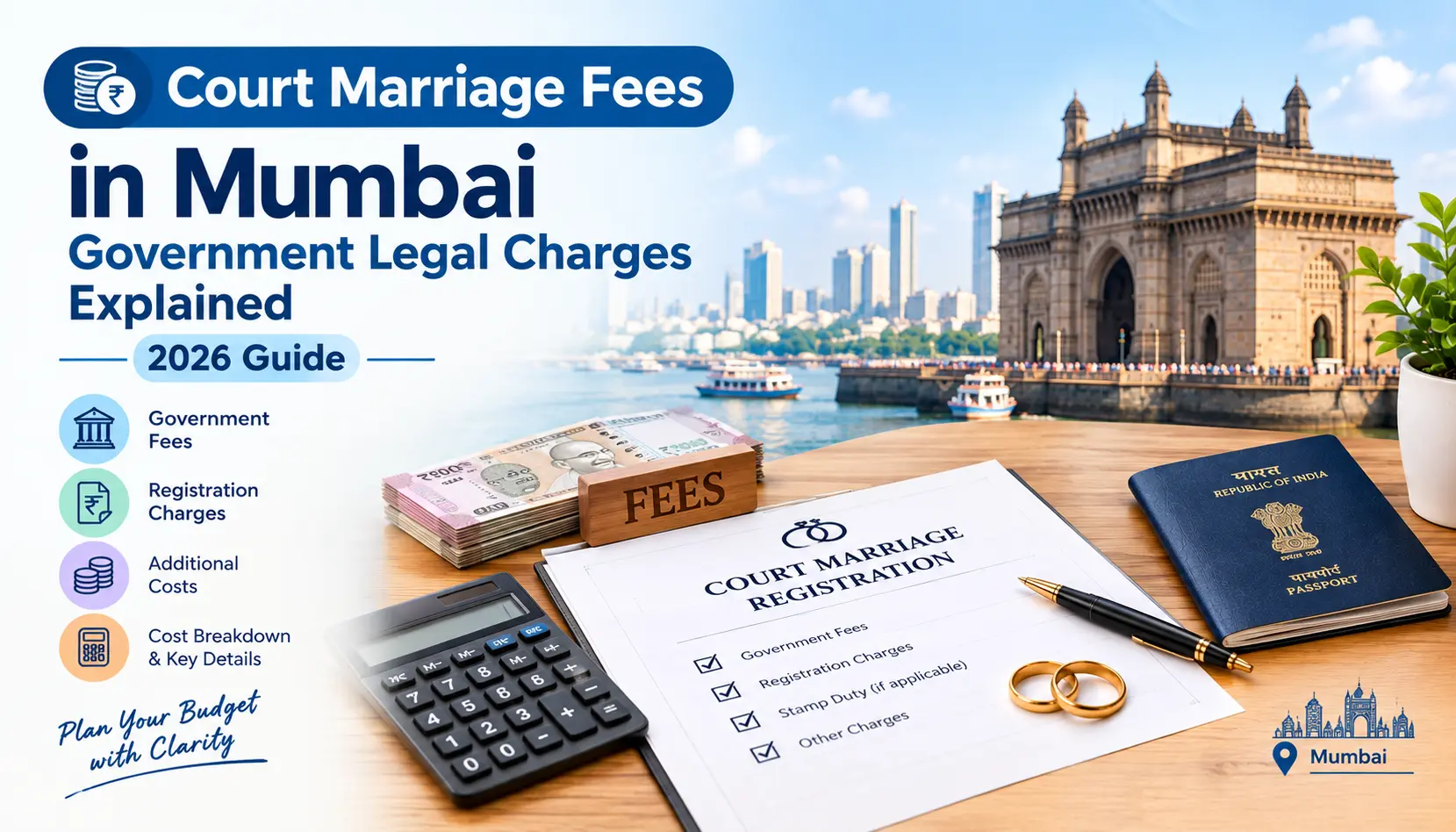 Court Marriage Fees in Mumbai