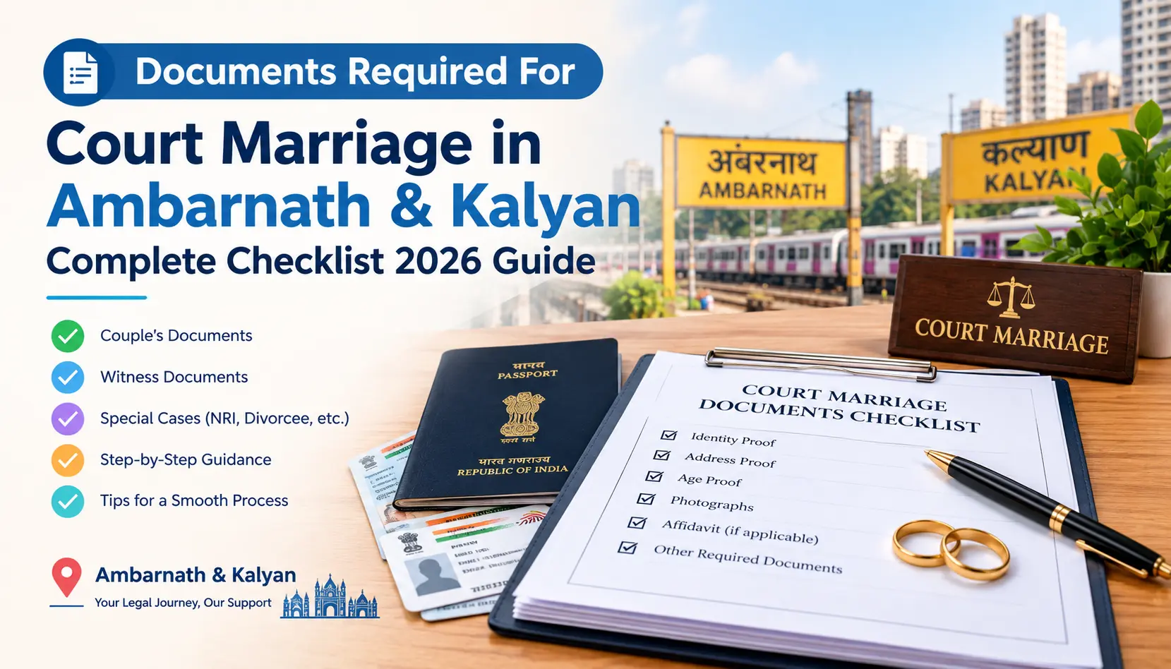 Documents Required For Court Marriage in Ambarnath and Kalyan